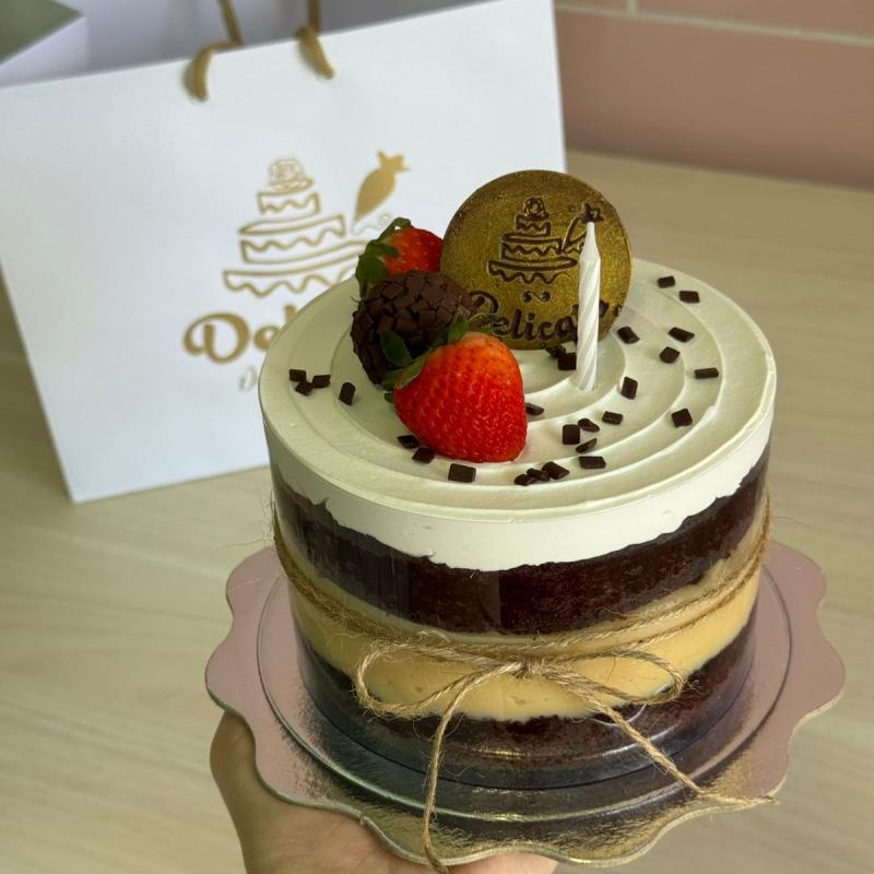 Naked cake — doce artesanal da Confeitaria DQConfeitaria